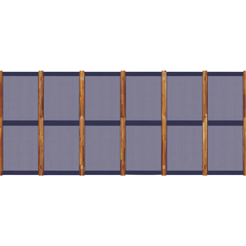 vidaXL Kamerscherm met 6 panelen 420x180 cm donkerblauw blauw, foto 5