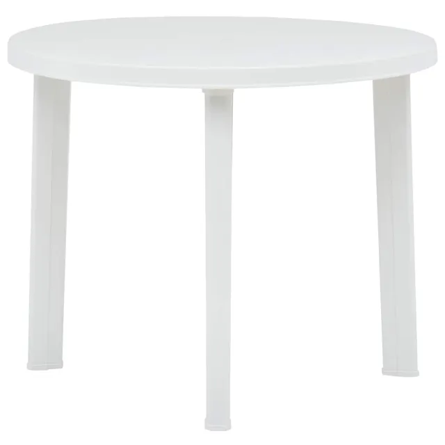 vidaXL Tuintafel 89 cm kunststof wit