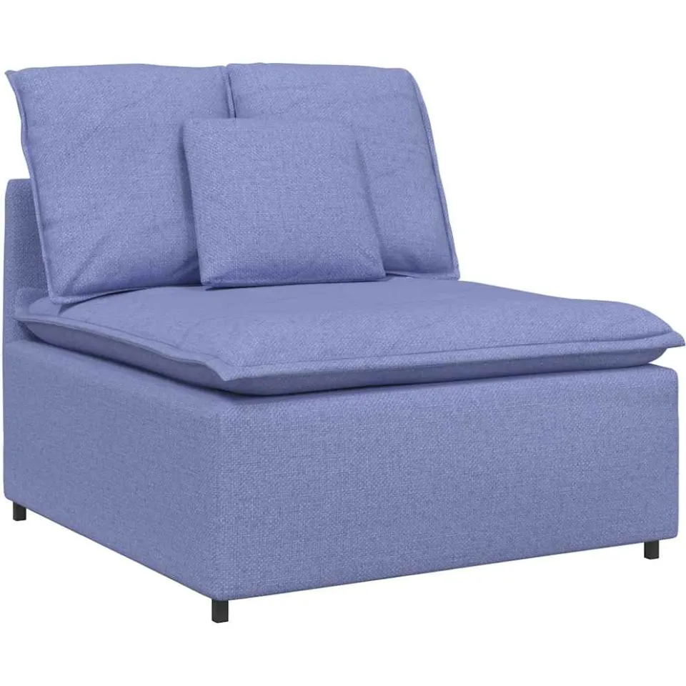 vidaXL Modulaire bank middenmodule met kussens 100 cm spijkerblauw blauw, foto 3