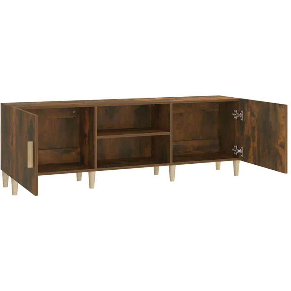 vidaXL Tv-meubel 150x30x50 cm bewerkt hout gerookt eikenkleurig, foto 4