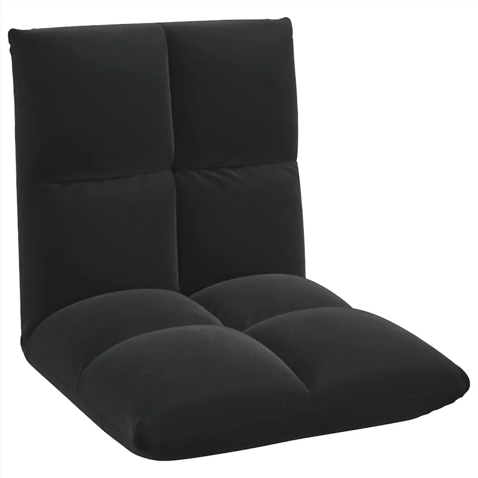 vidaXL Verstelbare vlo stoelen Zwart Fluweel
