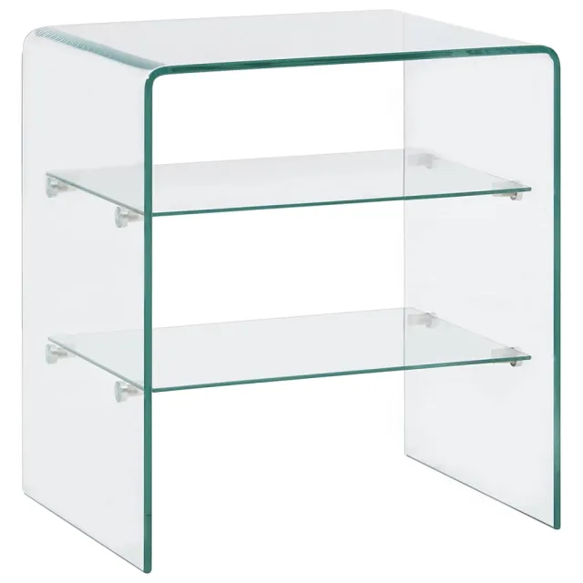 vidaXL Salontafel 50x40x56 cm gehard glas Transparent