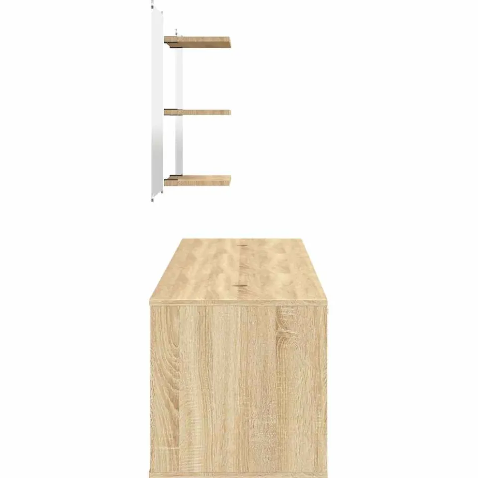 vidaXL 6-delige Badkamermeubelset bewerkt hout eikenkleurig, foto 4