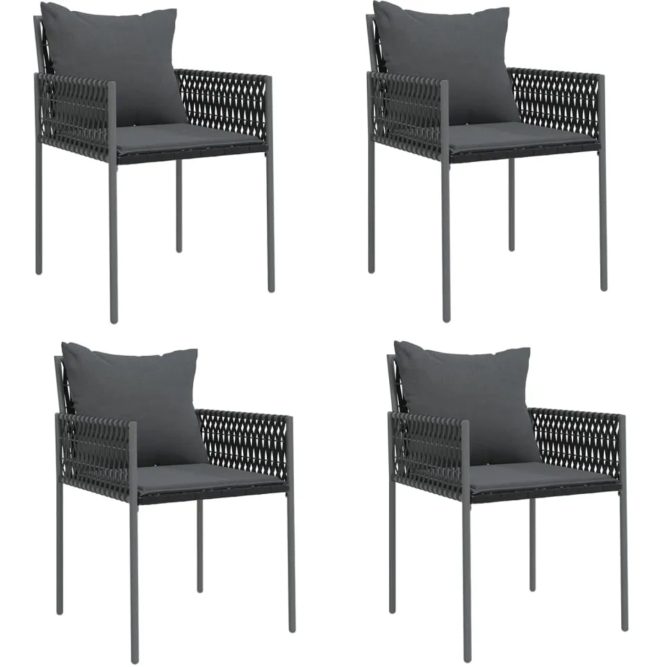 vidaXL 5-delige Tuinset met kussens poly rattan en staal, foto 3