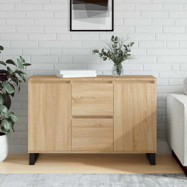 vidaXL Dressoir 101,5x35x70 cm bewerkt hout sonoma eikenkleurig, foto 2