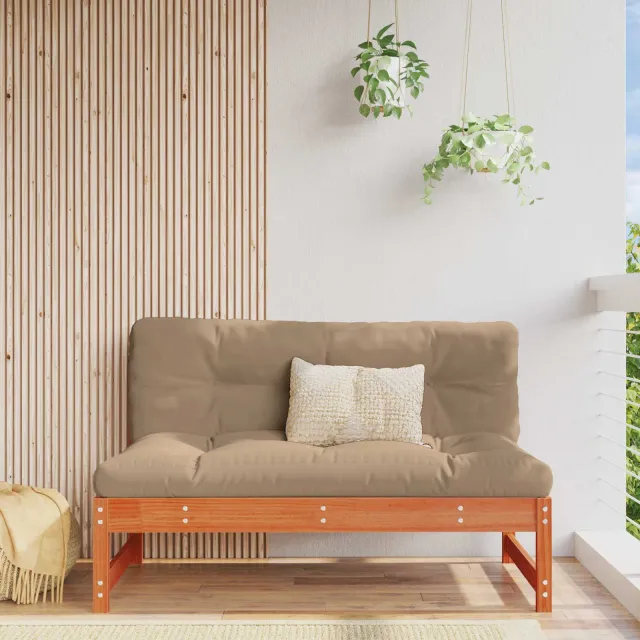 vidaXL Tuin Midden Sofa Massief grenenhout Wasbruin