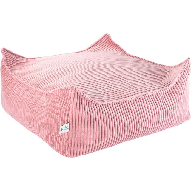 Wigiwama Corduroy Square Ottoman / Poef - 80x70x50cm - Pink Mousse Roze