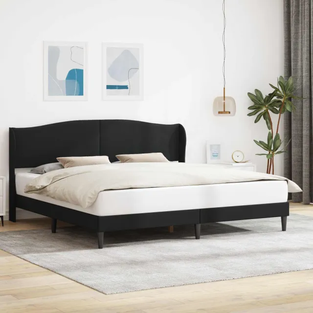 vidaXL Bedframe met hoofdeinde Zwart 200 x 200 cm Kunstleer
