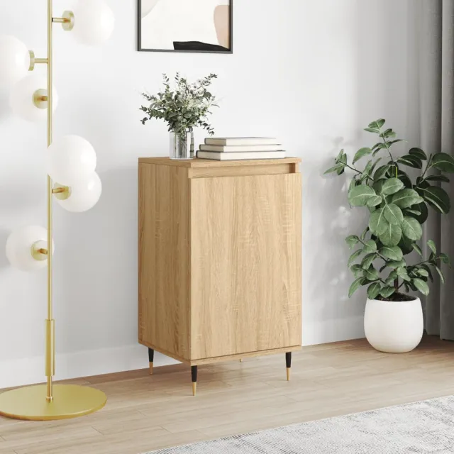 vidaXL Dressoir 40x35x70 cm bewerkt hout sonoma eikenkleurig Grijs
