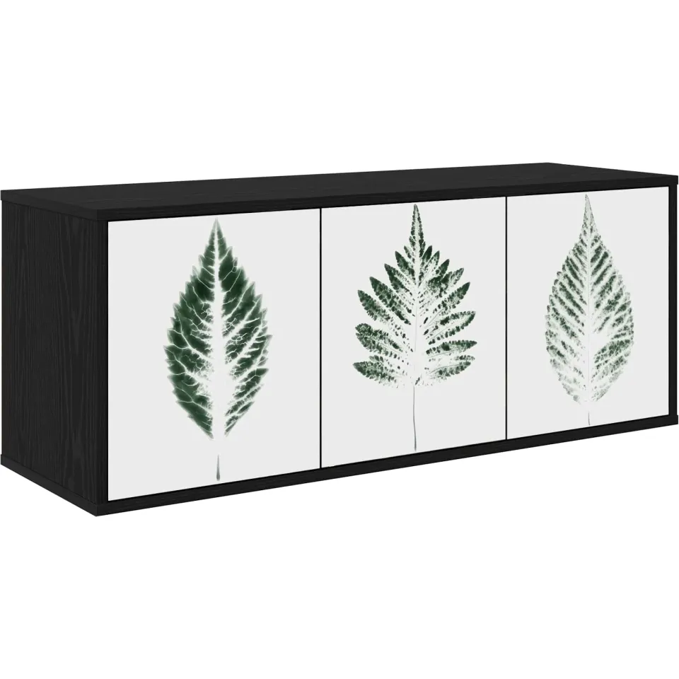 vidaXL Wandgemonteerd tv-meubel HANAU 102 x 33 x 40 cm Zwart eiken, foto 3