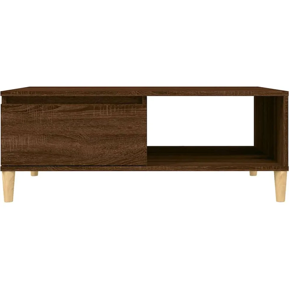 vidaXL Salontafel 90x60x35 cm bewerkt hout bruin eikenkleur, foto 4