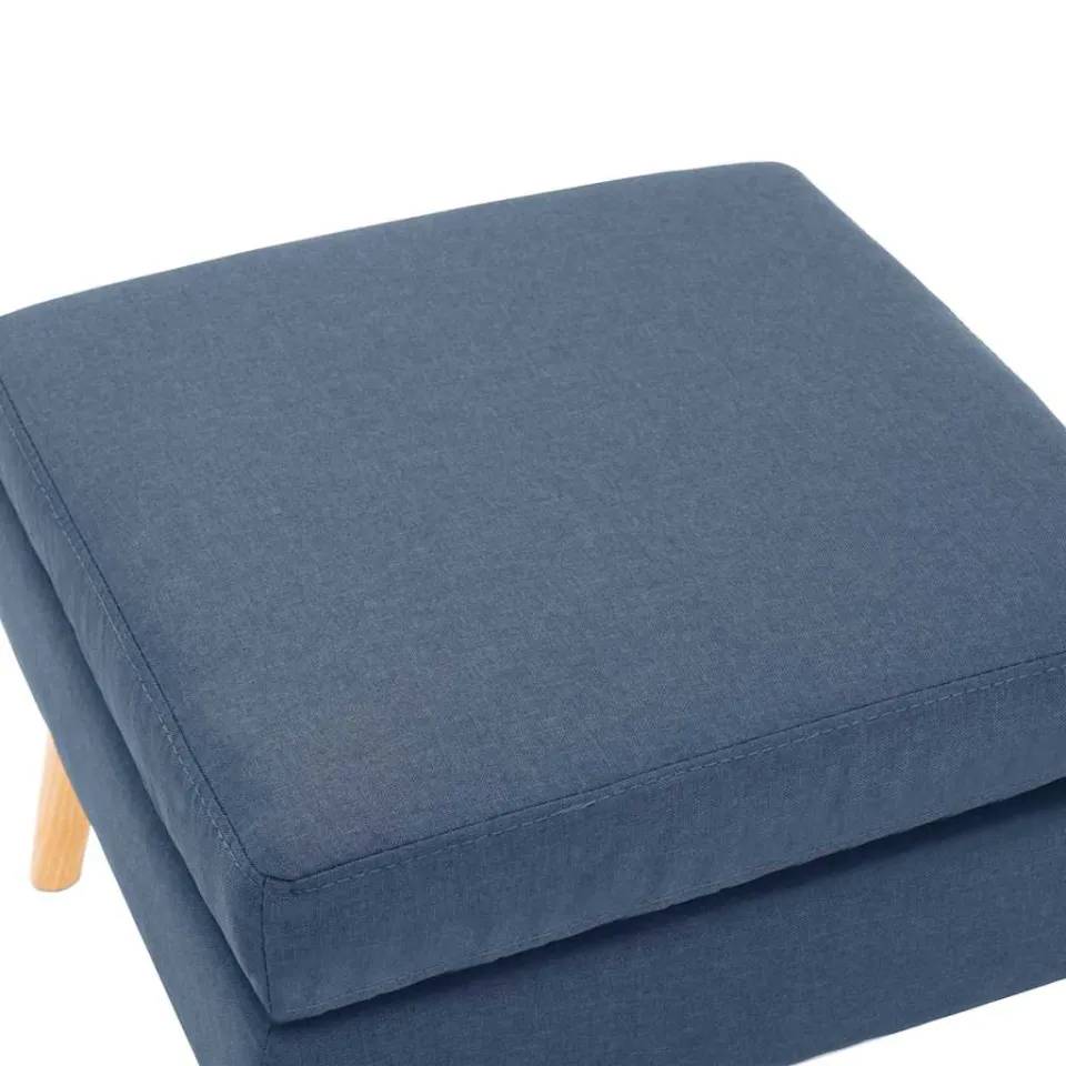 vidaXL Voetenbank stof blauw, foto 3