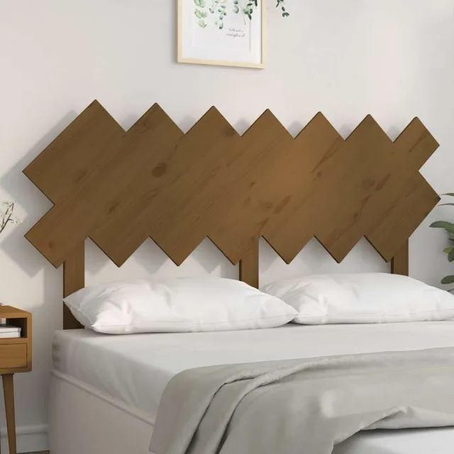 vidaXL Hoofdbord 141x3x80,5 cm massief grenenhout honingbruin