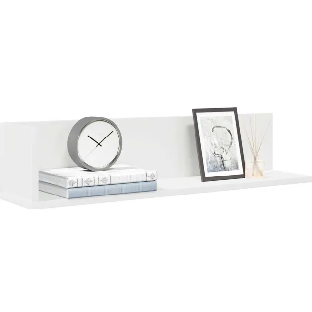 vidaXL Wandschappen 2 st 75x16,5x16,5 cm bewerkt hout wit
