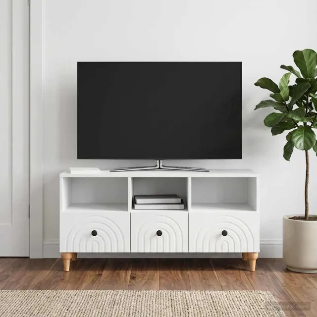 vidaXL TV-kast Wit 102 x 34,5 x 50 cm Geconstrueerd hout, foto 2