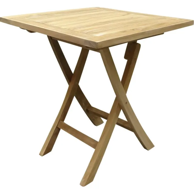 AVH-Outdoor Tuinmeubelen Klaptafel 70x70x75 vierkant teakhout Bruin / Terre