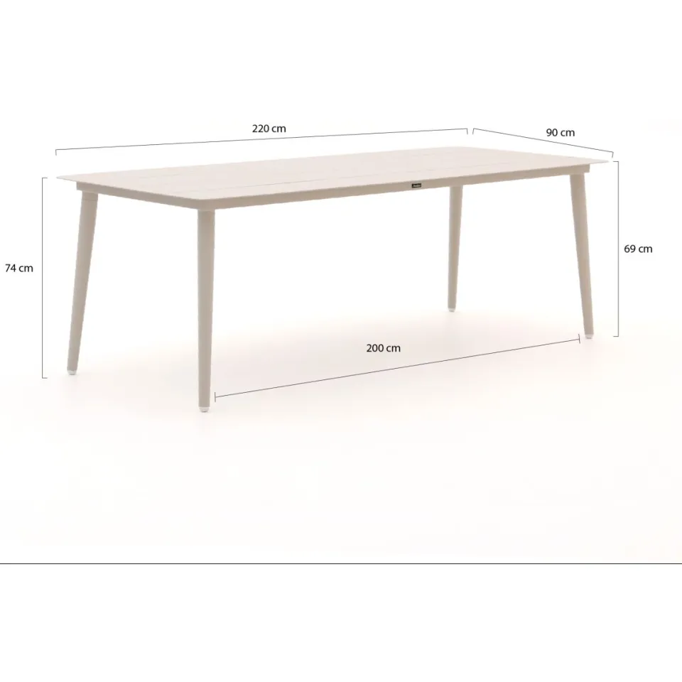 Bellagio tuinmeubelen Bellagio Panaro/Sora 160cm dining tuinset 7-delig stapelbaar bruin, foto 3