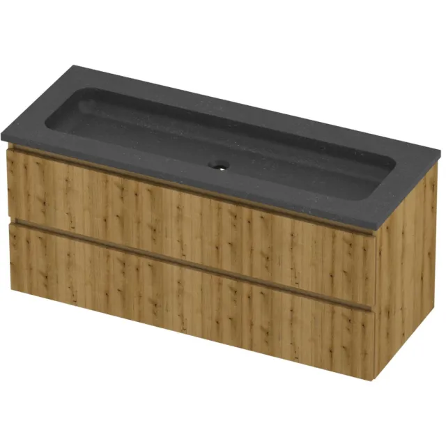 Proline Rollo Badmeubelset Hardsteen Elegant 120x46x54 cm Blue Stone Urban Oak Eiken