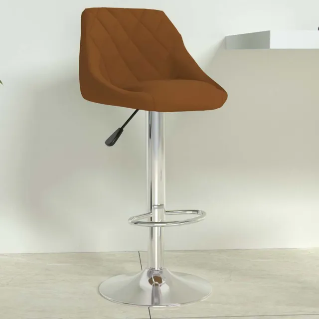 vidaXL Barkruk fluweel bruin