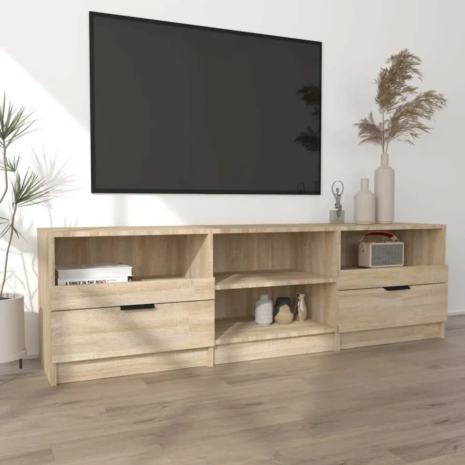 vidaXL Tv-meubel 150x33,5x45 cm bewerkt hout sonoma eikenkleurig, foto 3