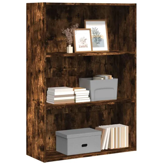 vidaXL Boekenkast 80x30x114 cm bewerkt hout gerookt eikenkleurig Bruin