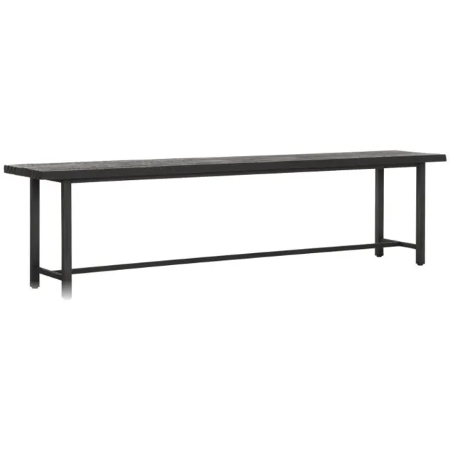 DTP Home Timeless Black Beam eetkamerbank teakhout zwart - 190 x 35 x 47 cm