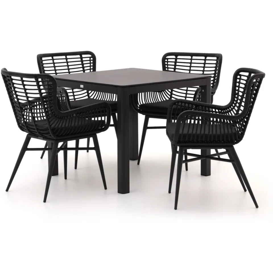 Intenso Furniture Intenso Asti/La Fonte 90cm dining tuinset 5-delig Grijs