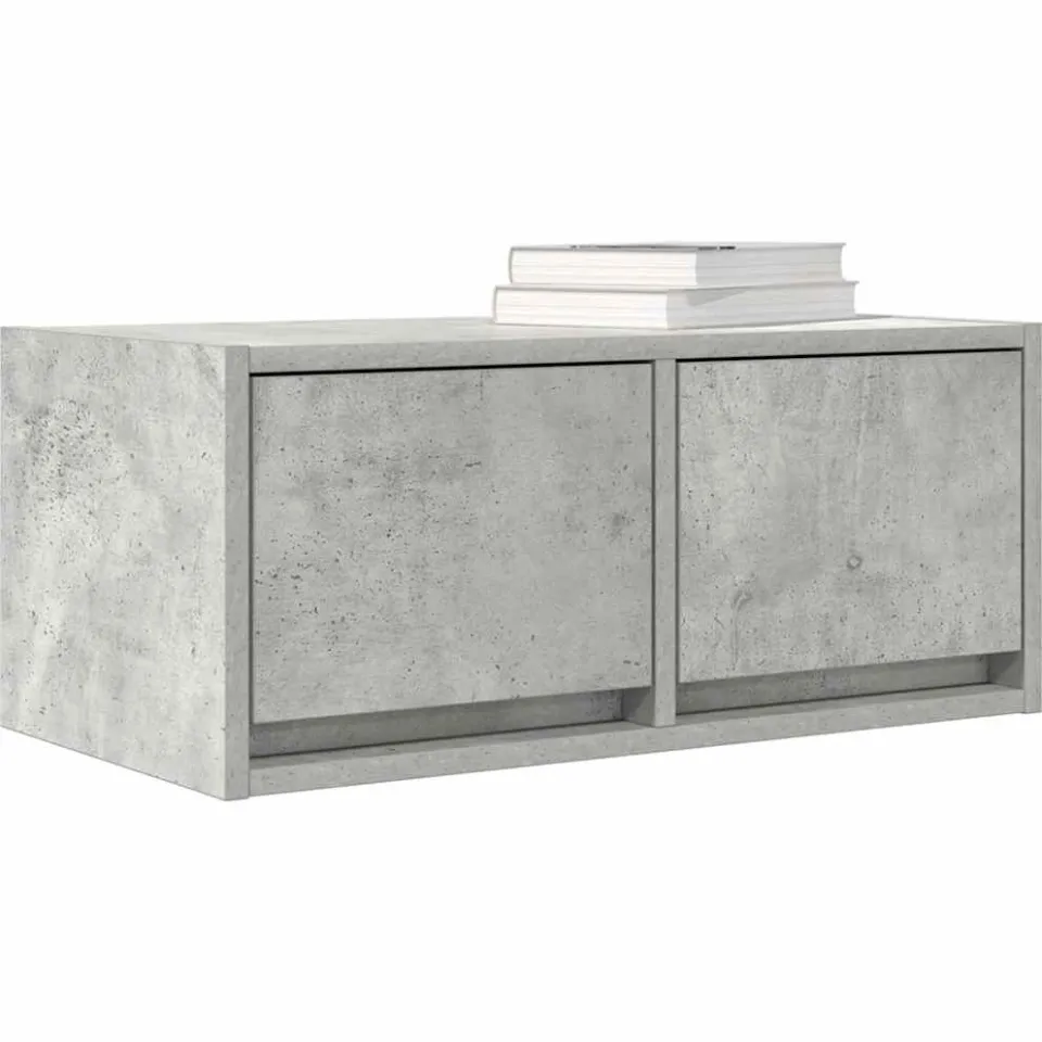 vidaXL Tv-meubels 2 st 60x31x25,5 cm bewerkt hout betongrijs