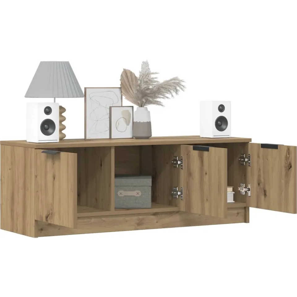 vidaXL Tv-meubel 102x35x36,5 cm bewerkt hout artisanaal eikenkleur, foto 3