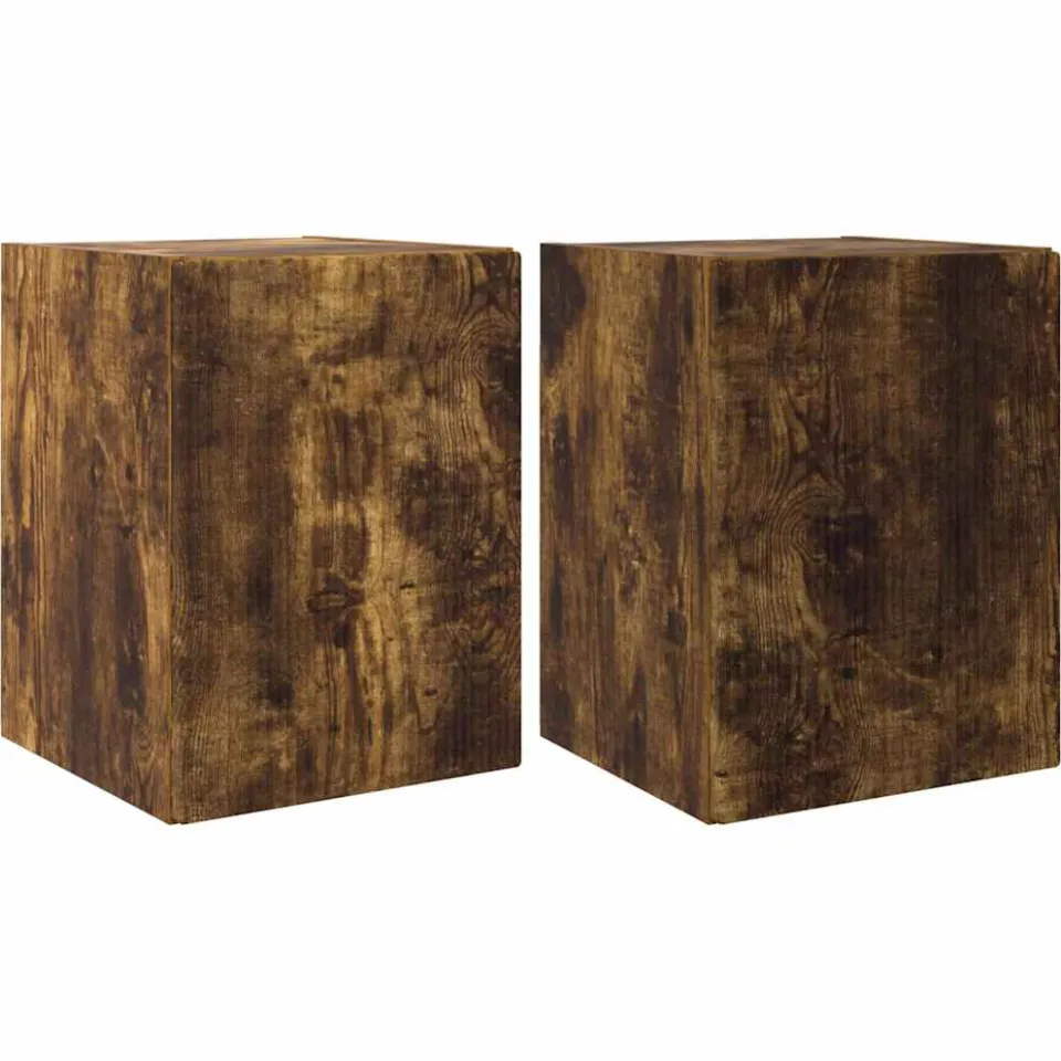 vidaXL TV Wandkast 2 st Gerookt eiken Bewerkt hout, foto 3