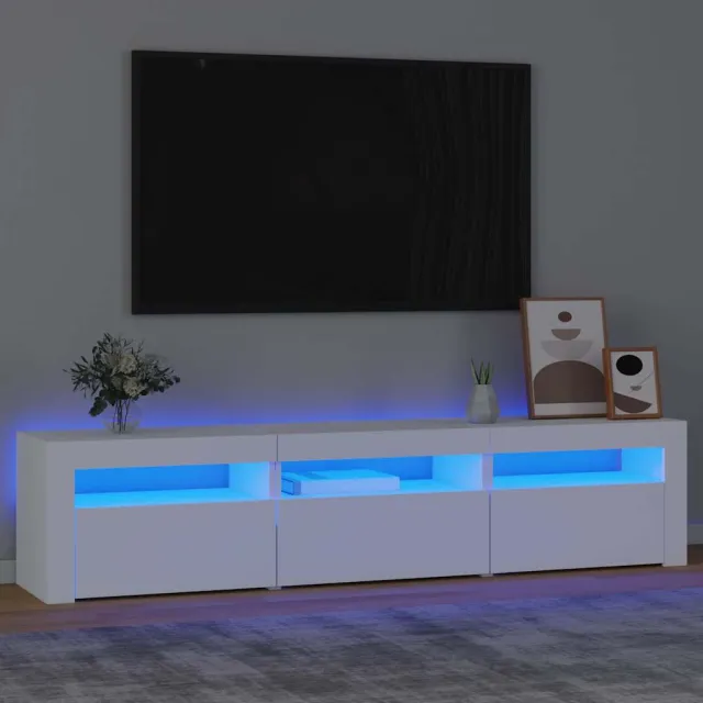 vidaXL Tv-meubel met LED-verlichting 180x35x40 cm wit, foto 2