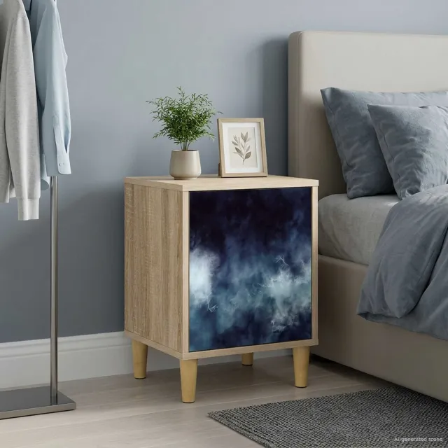vidaXL Nachtkastje RAALTE Sonoma Eiken 36 x 33 x 50 cm Bewerkt hout Bruin