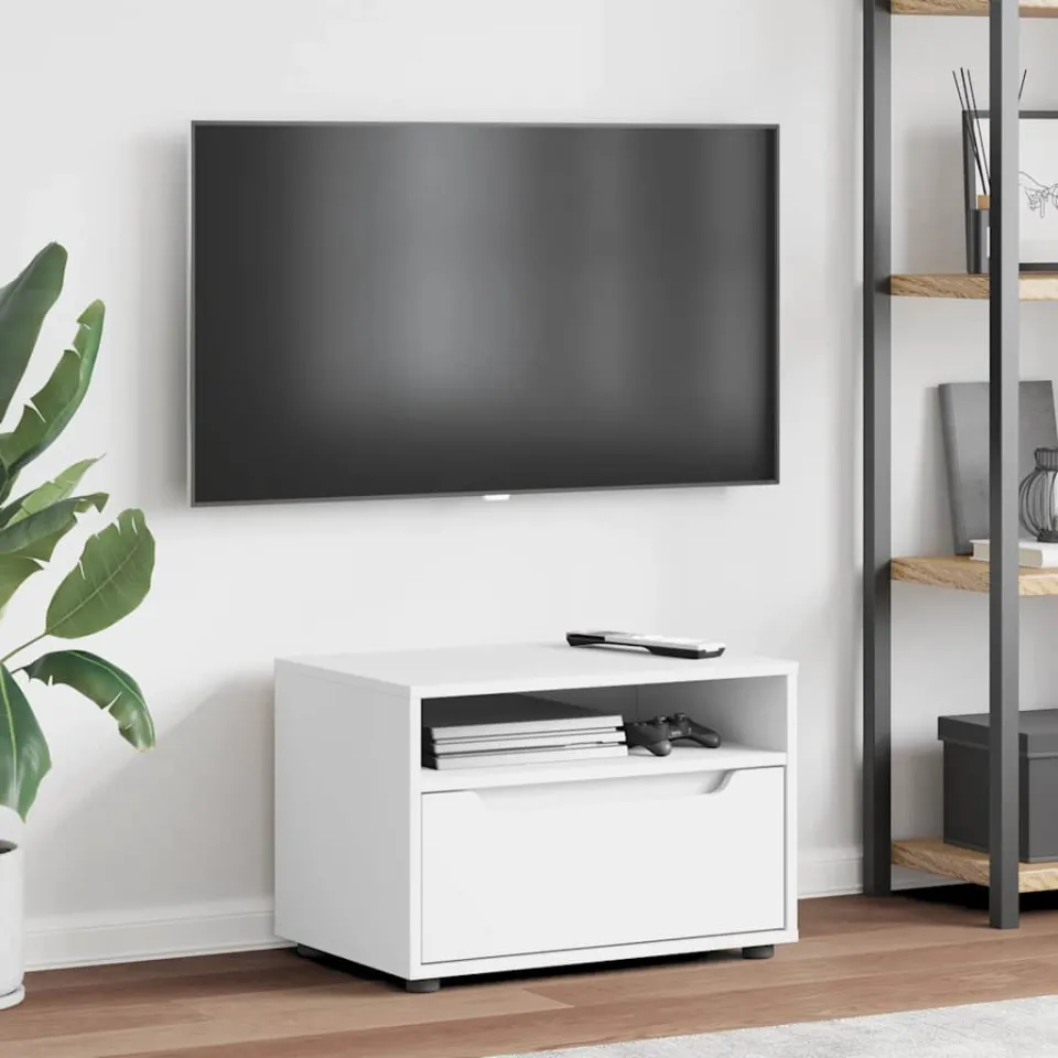 vidaXL Tv-meubel VISNES 60x40x38 cm bewerkt hout wit, foto 4