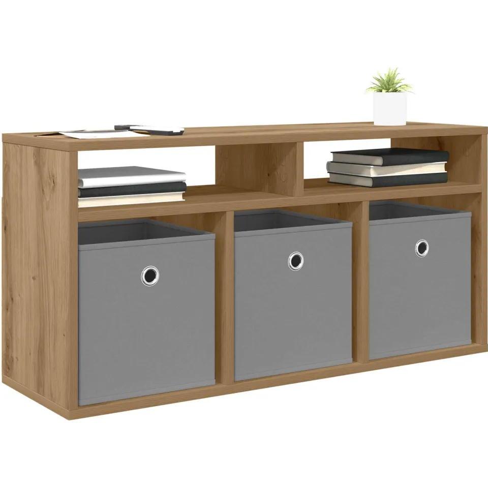 vidaXL Laagkast 87 x 27,5 x 43 cm Artisan Eiken Bruin