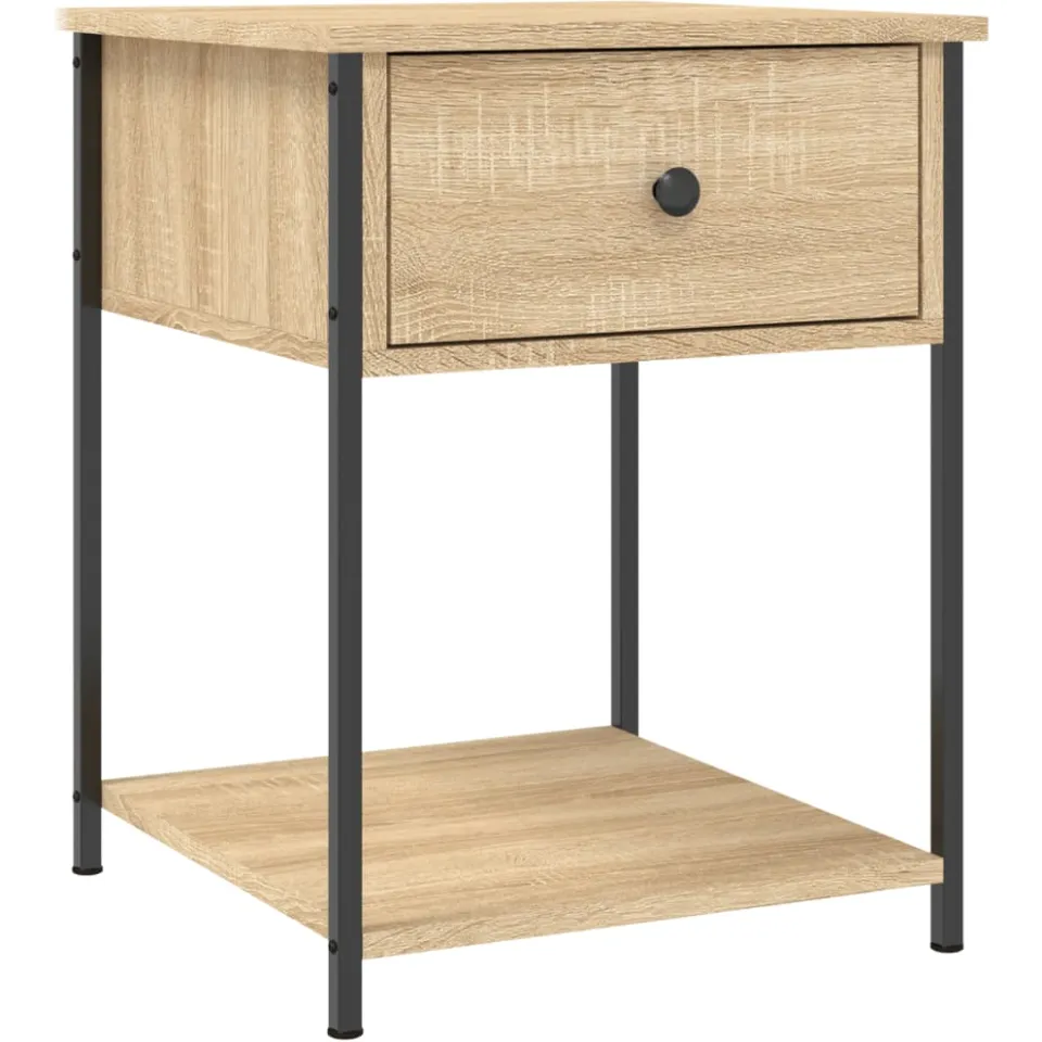 vidaXL Nachtkastjes 2 st 44x45x58 cm sonoma eikenkleurig Bruin