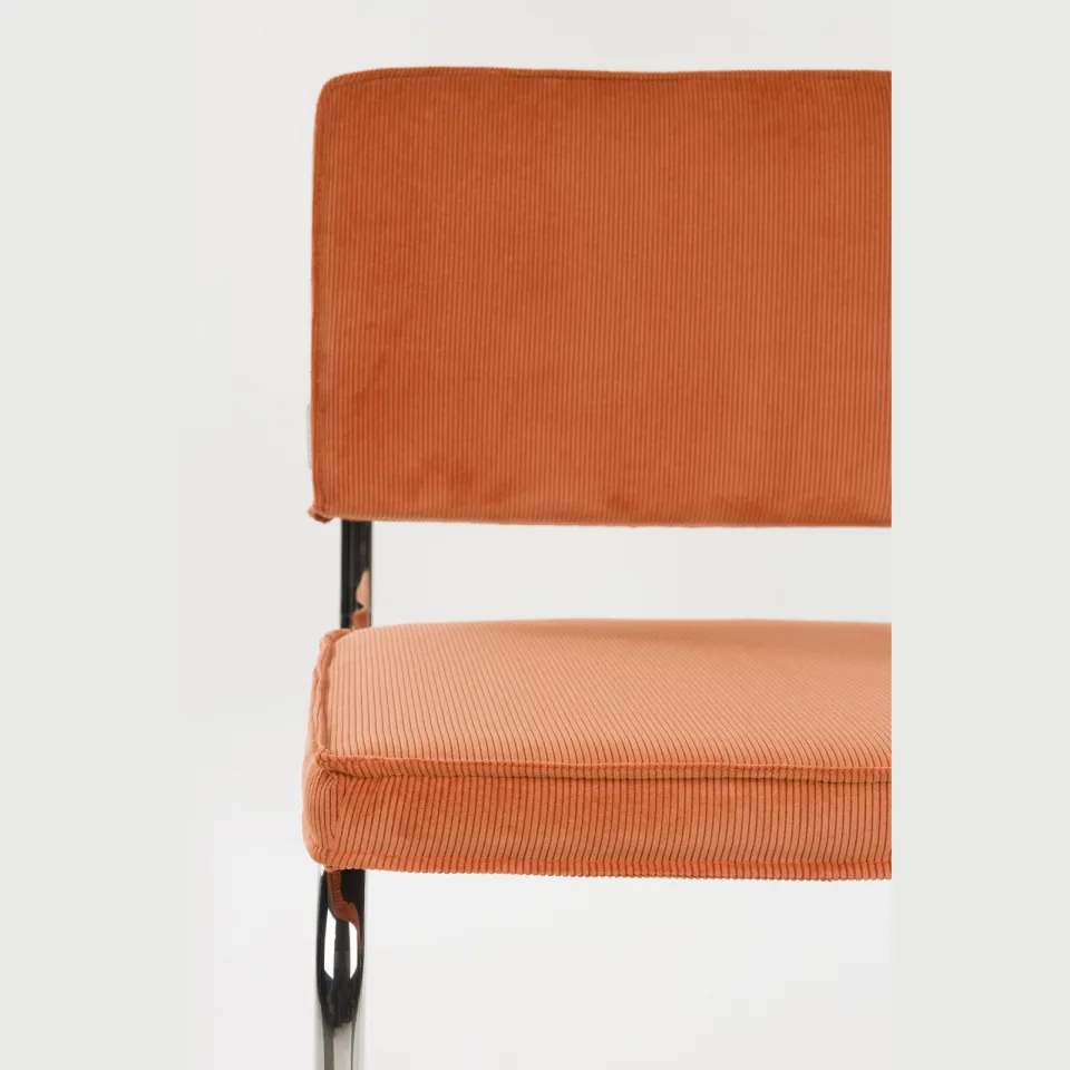 Zuiver Ridge Rib eetkamerstoel oranje, foto 8