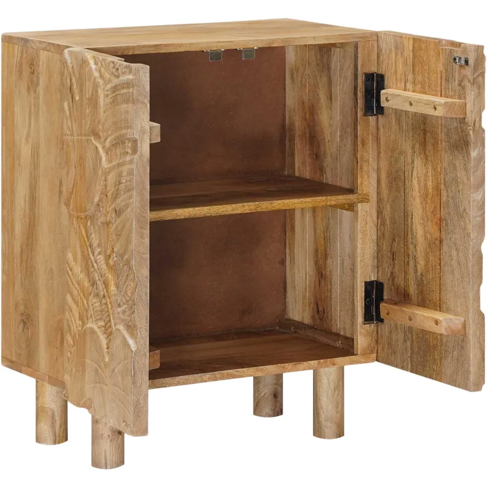 vidaXL Dressoir 53 x 30 x 65 cm Massief Mango Hout en Geengineerd Hout roze, foto 2