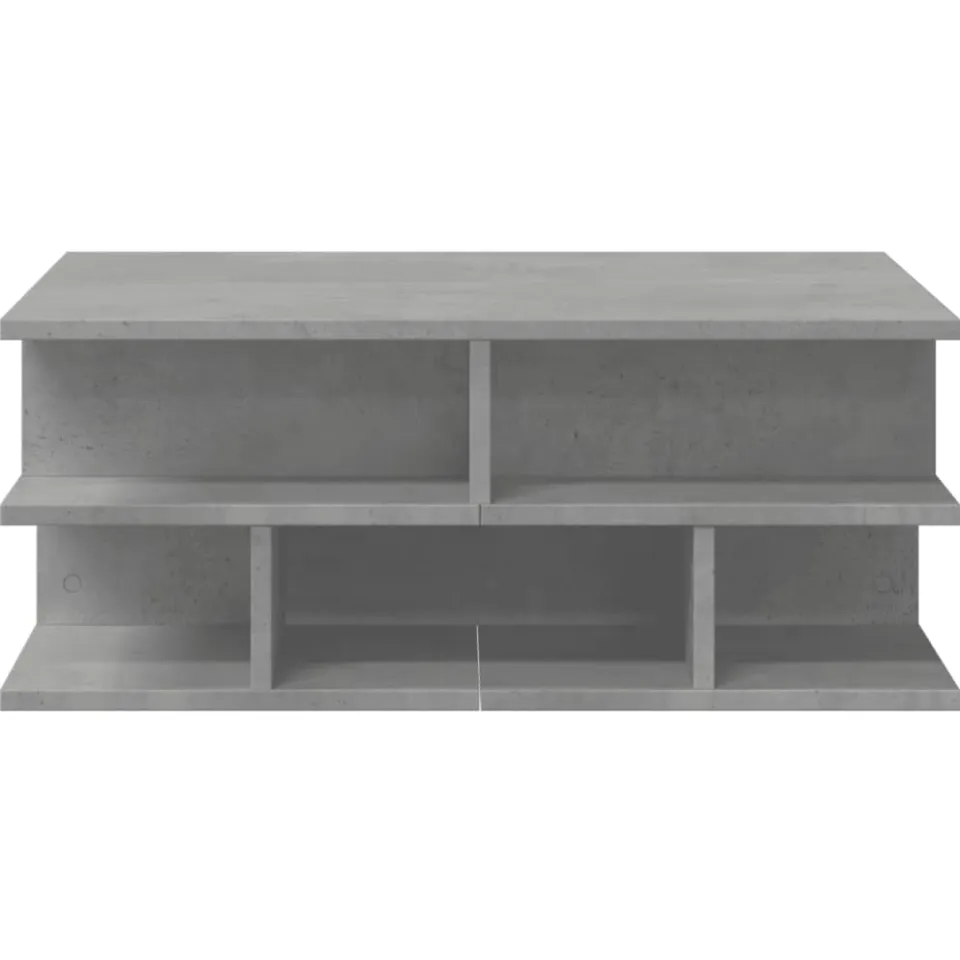 vidaXL Salontafel 70x70x29 cm bewerkt hout betongrijs