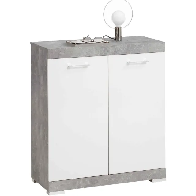 Opbergkast Hermes Beton 80x35x90 cm - 1 Grijs | Wit