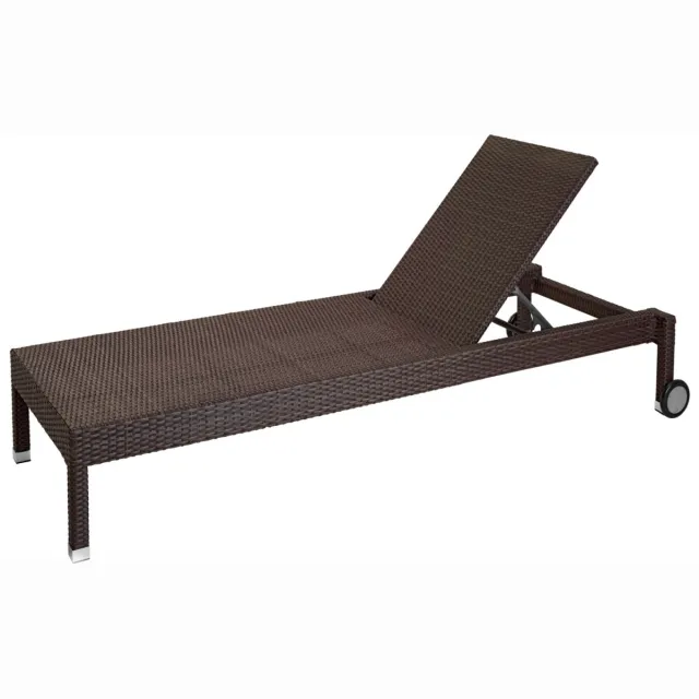 Vega Ligbed Metropolitan; 202x83.5x34 cm (LxBxH); zitting donkertaupe, frame donkertaupe
