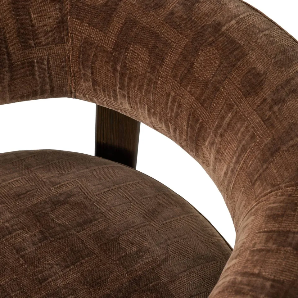 WOOOD Foon Fauteuil - Structuurstof - Zand - 78x82x73, foto 6