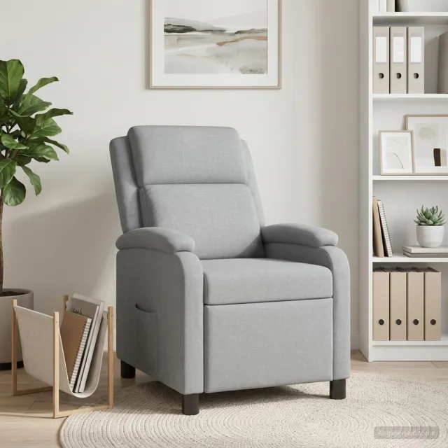 vidaXL Relaxfauteuil Lichtgrijs Stof