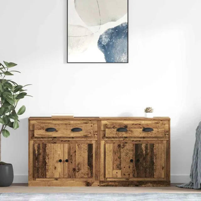 vidaXL Dressoirs 2 st Oud Hout 70 x 35,5 x 67,5 cm Bewerkt hout bruin, foto 2