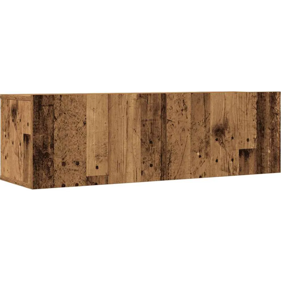 vidaXL 5-delig Tv-meubelset wandmontage bewerkt hout oud houtkleurig bruin, foto 3