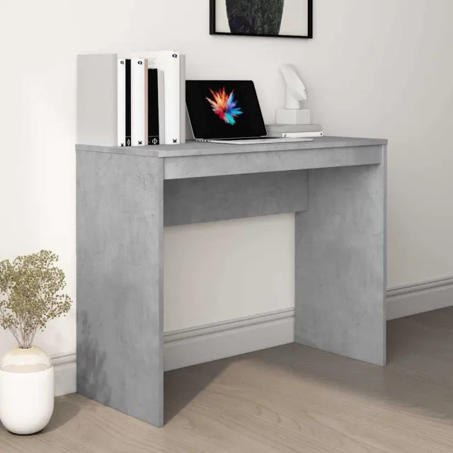 vidaXL Bureau 90x40x72 cm bewerkt hout betongrijs