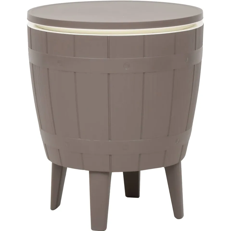 vidaXL IJskoeltafel 3-in-1 polypropeen lichtbruin bruin, foto 3