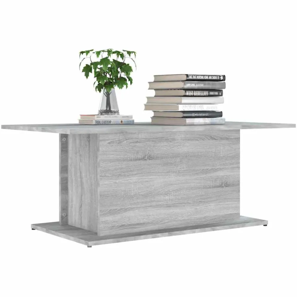 vidaXL Salontafel 102x55,5x40 cm bewerkt hout grijs sonoma eikenkleur, foto 3