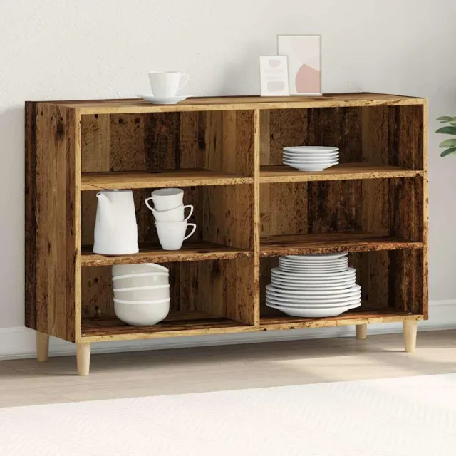 vidaXL Dressoir 103,5x35x70 cm bewerkt hout oud houtkleurig Bruin