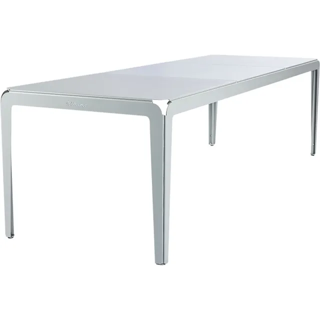 Weltevree Bended Table | Aluminium Tuintafel 90 x 270 cm | Tuinmeubel, Buitentafel, Eettafel Buiten | Tuin Tafel 12 Personen | Agaatgrijs Agaat Grijs RAL 7038