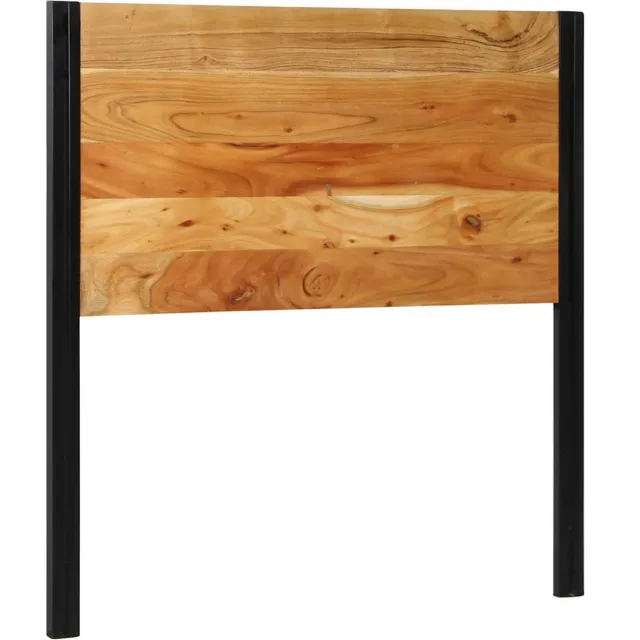 vidaXL Hoofdeinde 100 cm massief hout acaciahout en ijzer Bruin